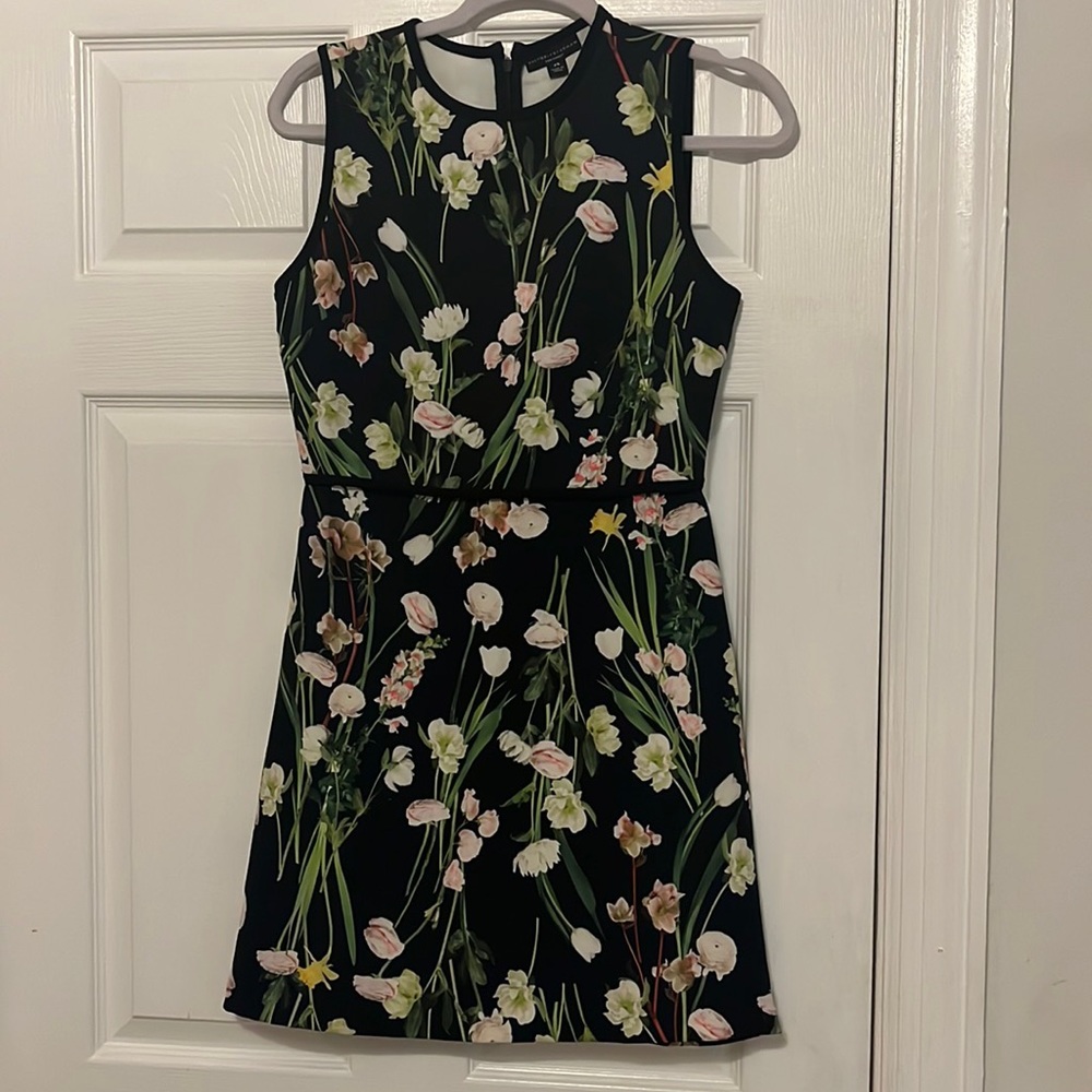 Victoria Beckham for Target black floral mini dress